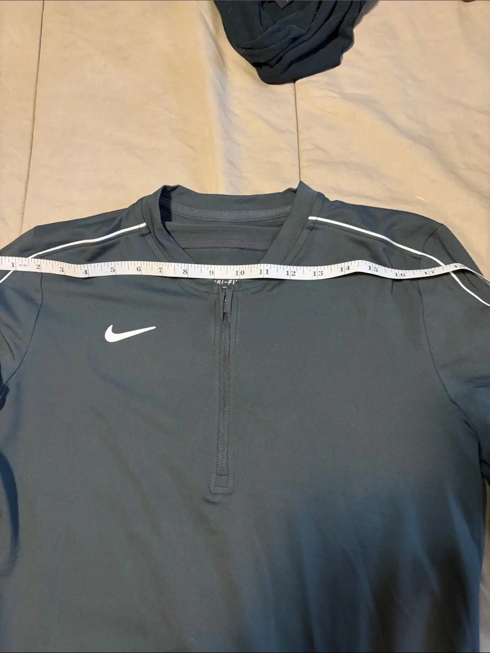 Nike Men’s Long-Sleeve Swim Rash Guard in Dark Green with White Accents